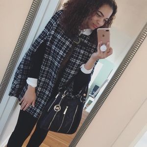 Michael Kors black and gold zipper purse